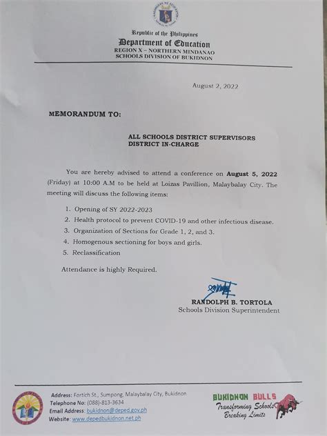 www.depedbukidnon.net.ph memo|DepEd Tayo Bukidnon .